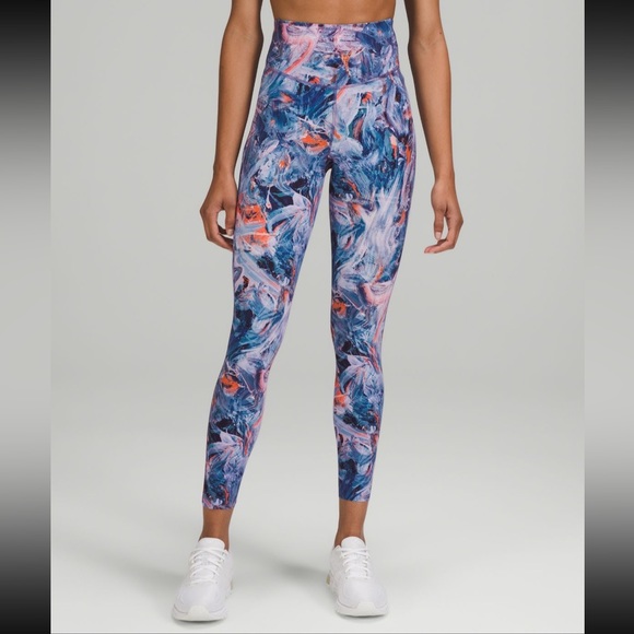 EUC Lululemon Base Pace High Rise Tight 25” Atmospheric Purple Multi print - Picture 1 of 6